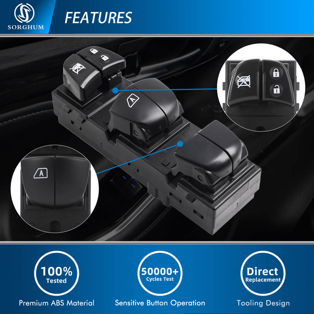 Sorghum 25401-3SH0A 16+3pins Power Master Window Control Switch for Nissan Juke 2011-2017