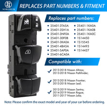 Load image into Gallery viewer, Sorghum 25401-3SH0A 16+3pins Power Master Window Control Switch for Nissan Juke 2011-2017