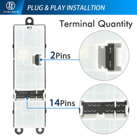 Sorghum 25401-ZL10A 14+2pins Power Electric Window Switch For Nissan Pathfinder 2007-2012