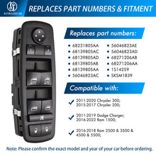 Załaduj zdjęcie do przeglądarki galerii, Sorghum 68231805AA 11pins High Quality Power Master Window Control Switch For Chrysler 200C 300C For Dodge Charger For Ram 1500 2500 3500 4500 5500