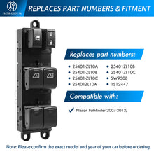 Muatkan imej ke dalam penonton Galeri, Sorghum 25401-ZL10A 14+2pins Power Electric Window Switch For Nissan Pathfinder 2007-2012