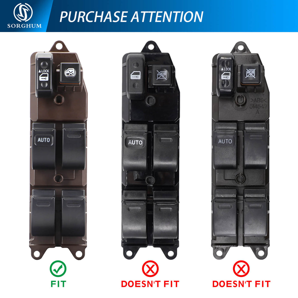 Sorghum 84820-33170 14pins Power Master Window Switch Front Driver Left Side for Toyota Corolla Camry for for Pontiac Vibe Scion xA
